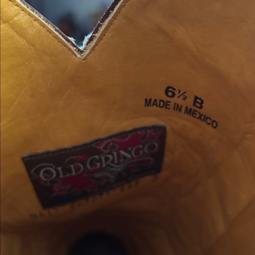 Old Gringo brown cream cowboy boots size 6.5. Never worn - Picture 8 of 8